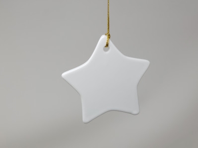 <b><span style="font-size: 20px;"> Star Ceramic Ornament (Single)</span></b>
