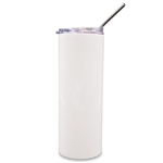20 oz Stainless steel tumbler with lid and straw